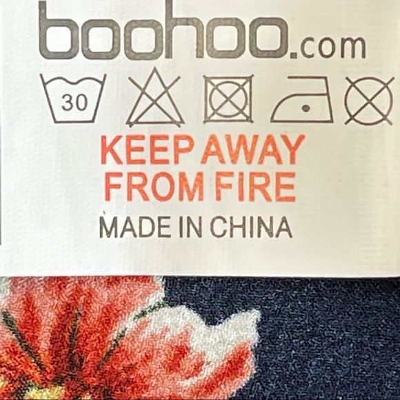 Boohoo Cap Sleeve Tie Waist Floral Hi-Lo Dress Navy Size 4 NWT - Picture 13 of 15